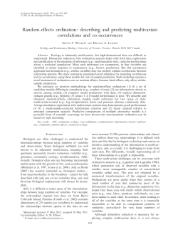 Random-effects ordination: describing and predicting