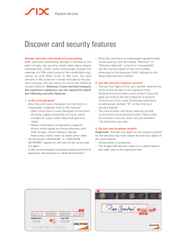 Discover card security features