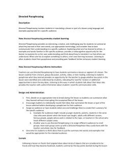 Directed Paraphrasing