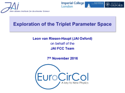 Exploration of the Triplet Parameter Space