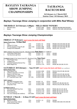 bayleys tauranga show jumping championships tauranga racecourse