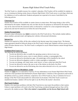 Kearns High School iPod Touch Policy
