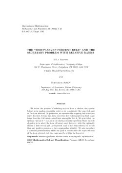 and the secretary problem with relative ranks