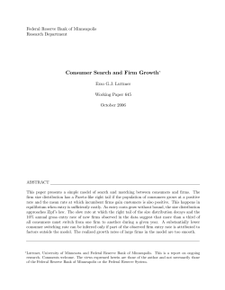 Consumer Search and Firm Growth