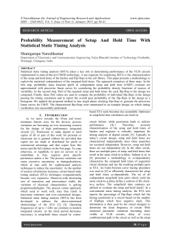 Probability Measurement of Setup And Hold Time With Statistical
