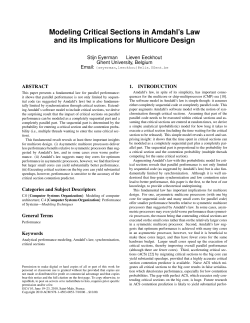 Modeling Critical Sections in Amdahl`s Law and its Implications for