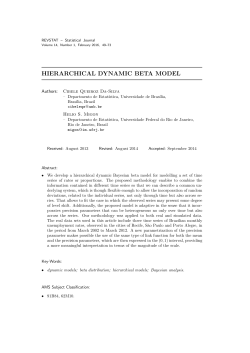 HIERARCHICAL DYNAMIC BETA MODEL