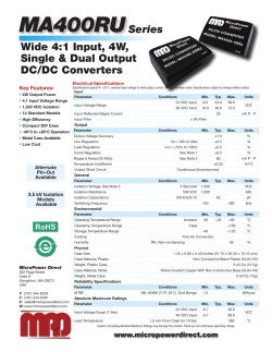 MA400xRU Datasheet - Micropower Direct