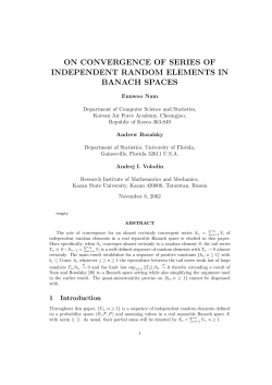 on convergence of series of independent random elements in