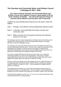 The Voluntary and Community Sector and Kirklees Council A