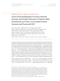 Stress Echocardiography to Assess Stenosis Severity and Predict