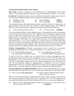 I propose a unification of the different types of specificational