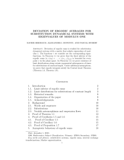 DEVIATION OF ERGODIC AVERAGES FOR SUBSTITUTION