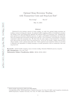 Optimal Mean Reversion Trading with Transaction Costs and Stop