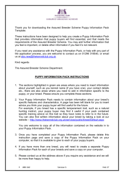 Puppy Pack Template