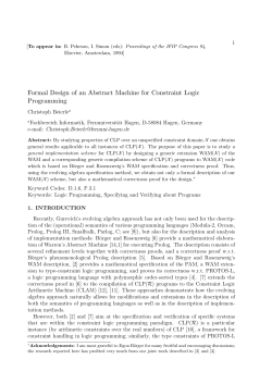 Formal Design of an Abstract Machine for