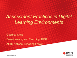 Assessment Practices in Digital Learning Environments