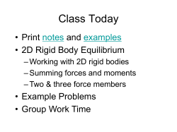 Rigid Body Equilibrium
