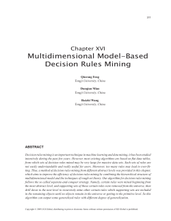 Multidimensional Model-Based Decision Rules Mining