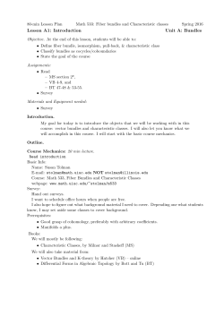 Lesson A1: Introduction Unit A: Bundles