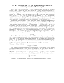 Hey Bill, what`s the deal with The minimum number of edges in