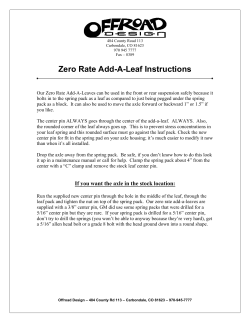 Zero Rate Add-A-Leaf Instructions