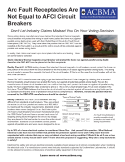 Arc Fault Receptacles Are Not Equal to AFCI Circuit Breakers