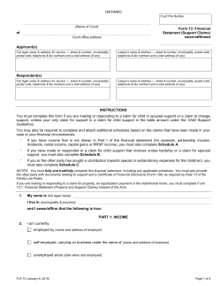 FLR 13 - Ontario Court Forms