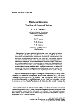 Modifying delusions: the role of empirical testing