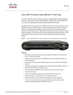 Cisco ISB7100 Series High-Definition IP Set-Tops Data