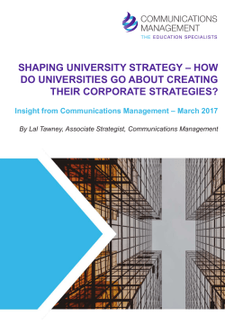 University strategy report 2017
