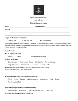 (732)-508-9026 Client Questionnaire Name: Email Address