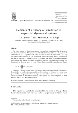 sequential dynamical systems - Network Dynamics and Simulation