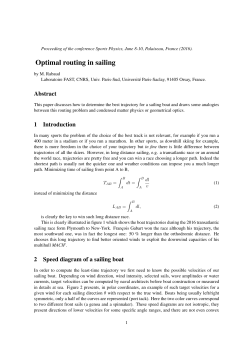 Optimal routing in sailing