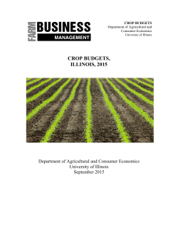 2015 Illinois Crop Budgets