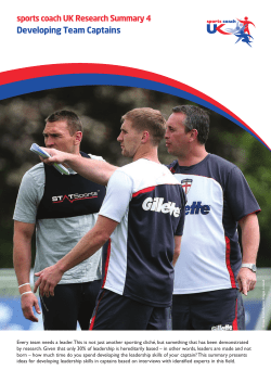 Developing Team Captains