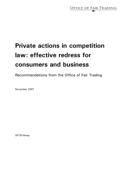 Private actions in competition law
