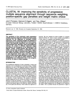 position-specific gappenalties and weight matrix choice