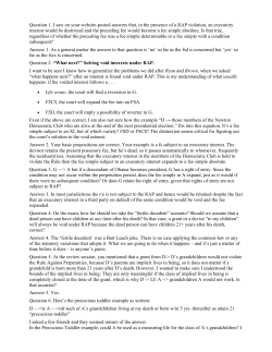 Rule Against Perpetuities