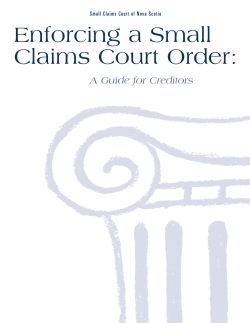 Enforcing a Small Claims Court Order