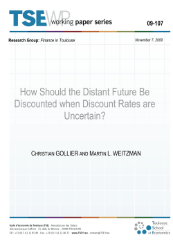 How Should the Distant Future Be Discounted when Discount Rates