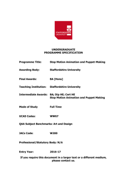 Proposal to Consider Revisions to Programme Specifications