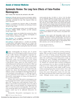 The Long-Term Effects of False-Positive - UNC