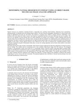 monitoring natural resources in conflict using an object