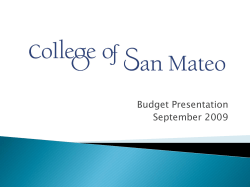 President`s Budget Presentation, September 23, 2009