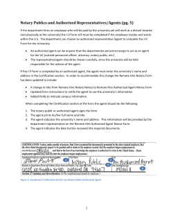 Notary Publics and Authorized Representatives/Agents (pg