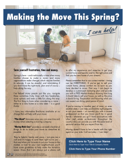 Making the Move This Spring