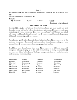 Part 1 For questions 1 &ndash; 8, read the text below and decide which