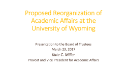 Academic Affairs Organization Chart FY 2017 FY 17 Student Affairs