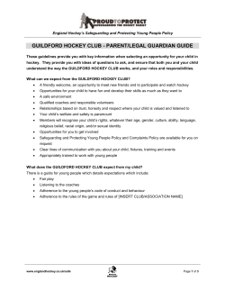 Parent and Legal Guardian Guide